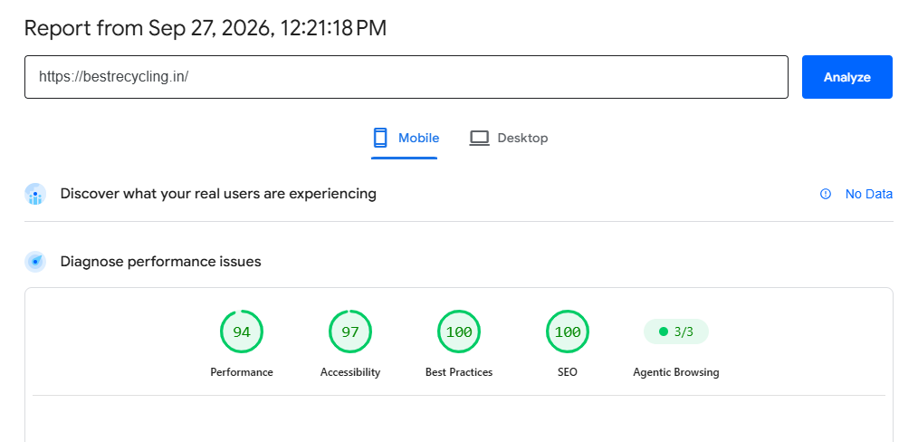 Mobile pagespeed